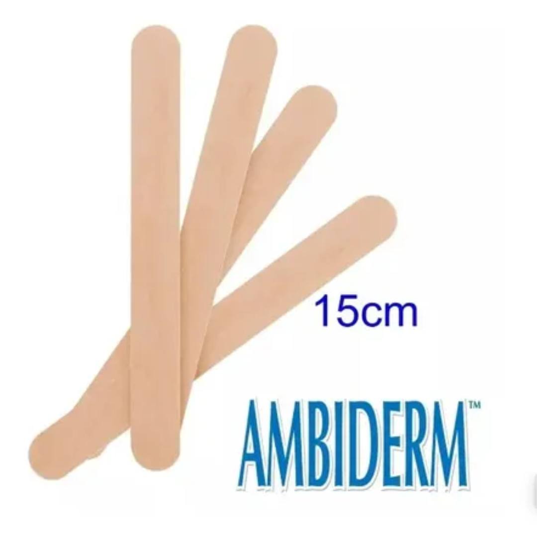 Abatelenguas de madera Ambiderm 500 piezas | Uso médico desechable - Imagen 2